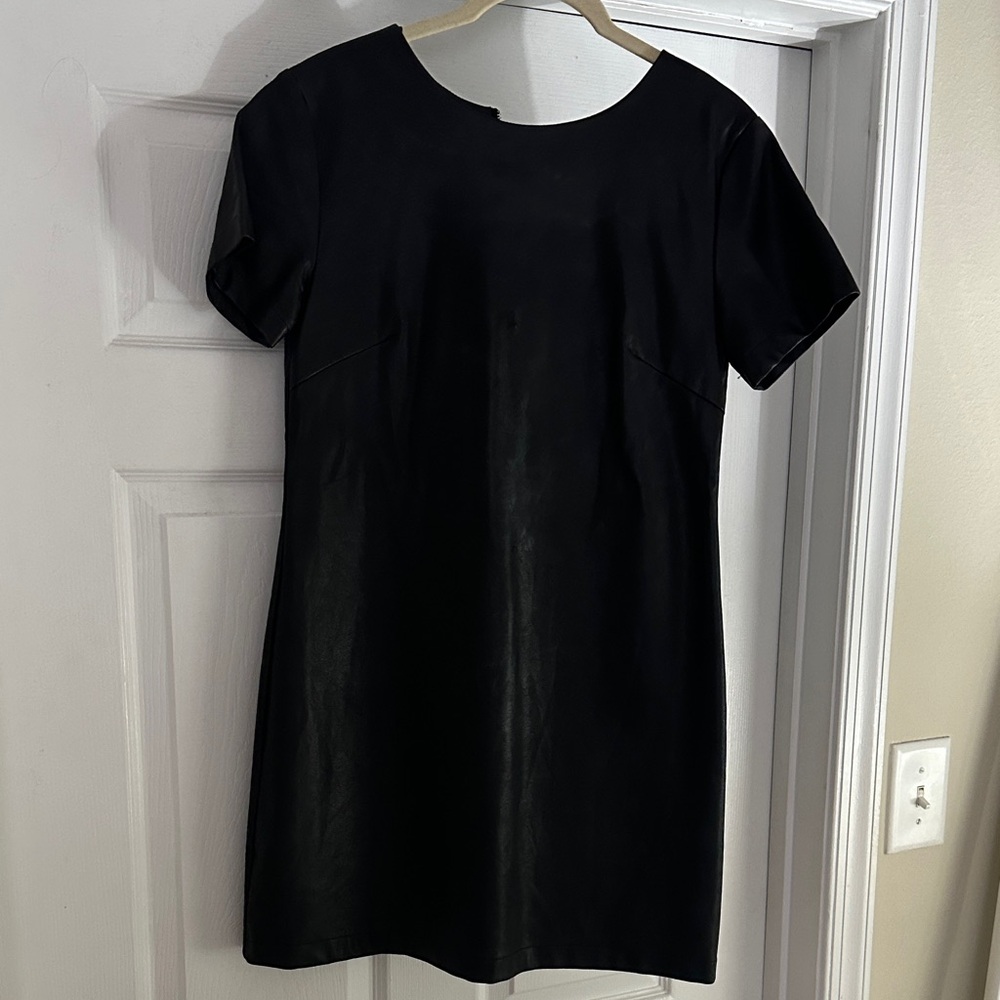 VICI Classic Black Faux Leather Mini Dress